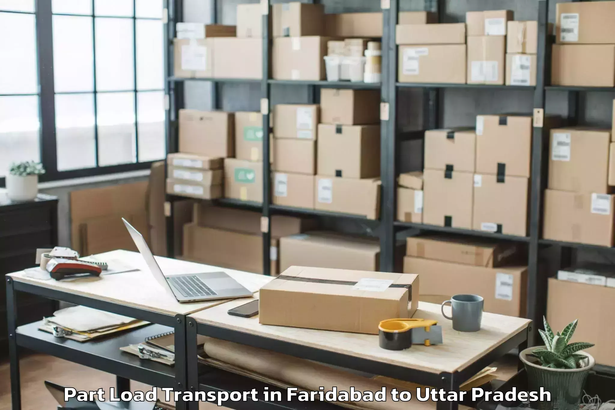 Book Faridabad to Bah Part Load Transport Online